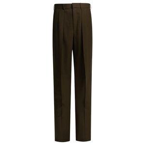 TOM FORD Pleated Wool Trousers Men BROWN Pants